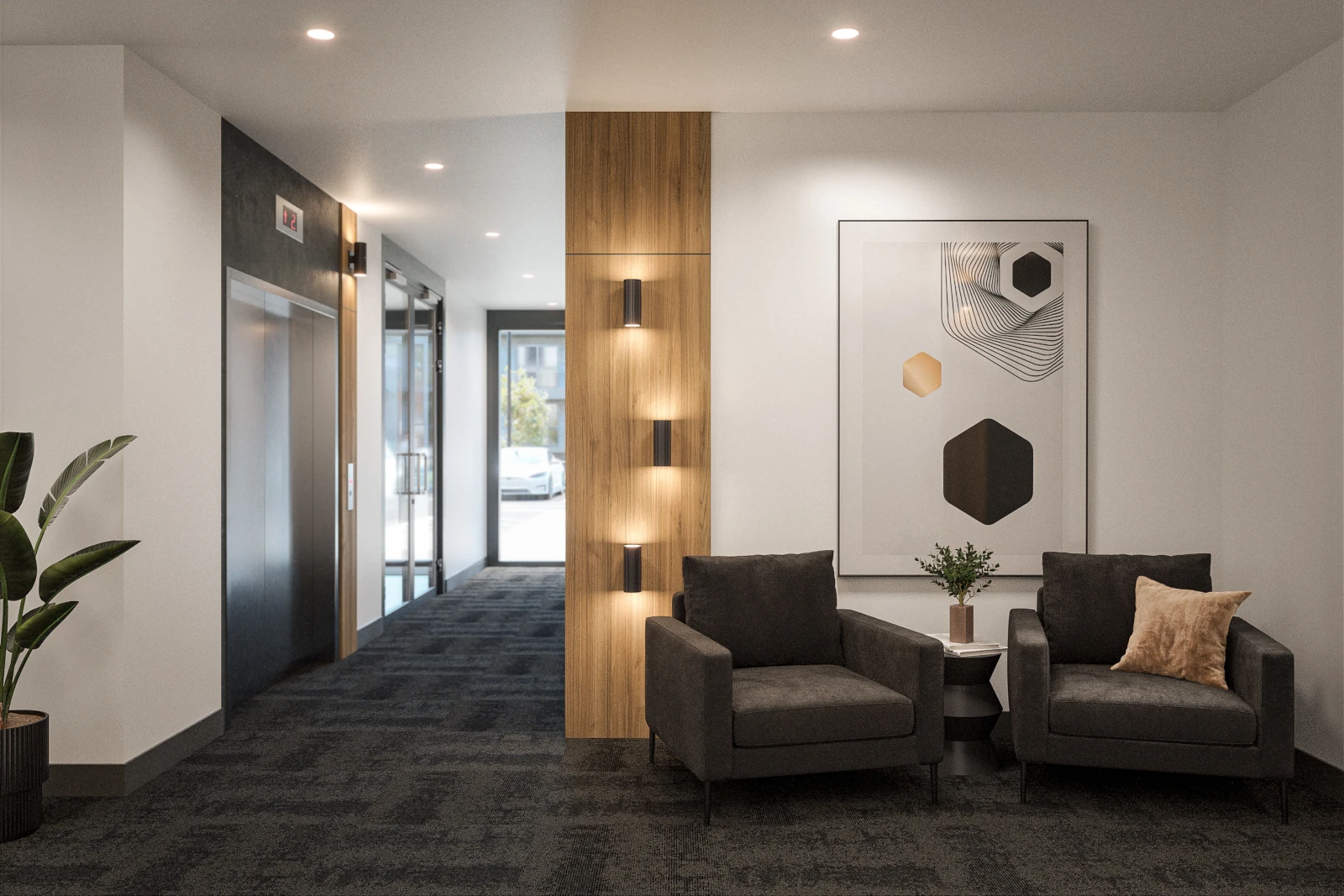 Le Lafontaine : Vues intérieures de l’unité modèle - Lobby